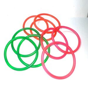 Vintage Topshop Chunky Jelly Bracelets Rubber Neon Multi Pink Orange Green